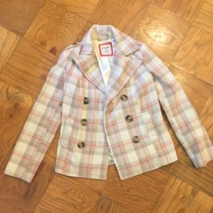 Women’s plaid peacoat size S
